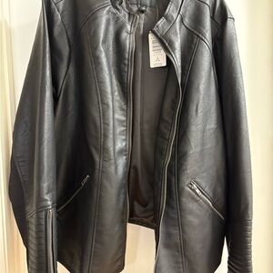 Torrid Black Faux Leather Jacket Classic Design